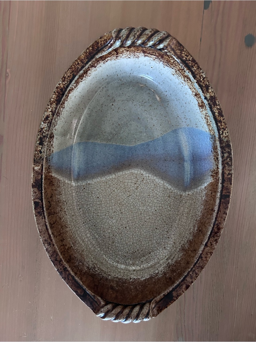 Pottery baking dish by Houle